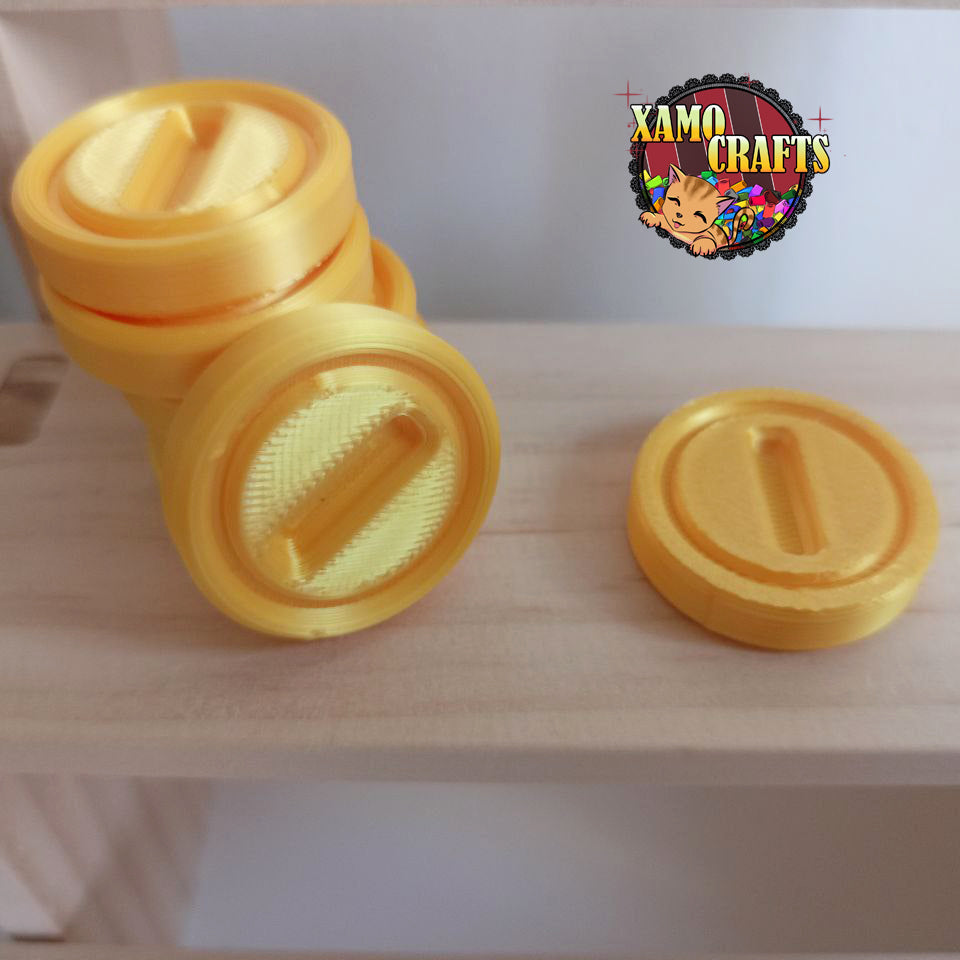 Moneda Super Mario Bros - Impresión 3D (Copia) XamoCrafts