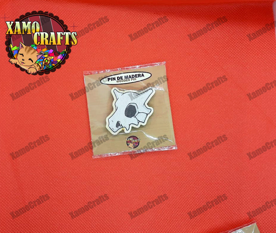 Pin de madera de Calavera de Cubone Tienda-XamoCrafts