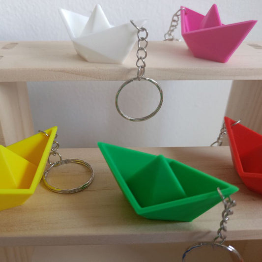 Llavero - Barco de papel (Origami / Papiroflexia) - Impresión 3D XamoCrafts