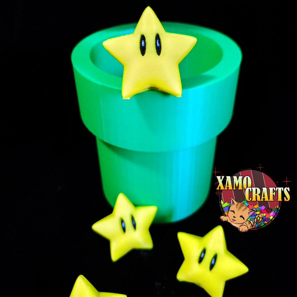 Estrella Super Mario Bros - Impresión 3D (Copia) XamoCrafts
