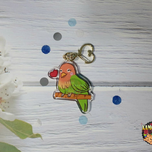 Llavero acrílico - Agapornis Kokoro Tienda-XamoCrafts