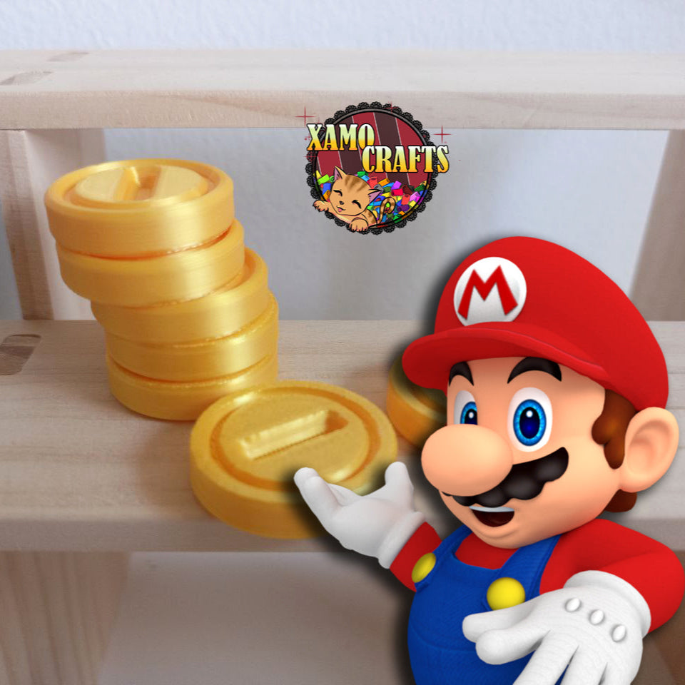 Moneda Super Mario Bros - Impresión 3D (Copia) XamoCrafts
