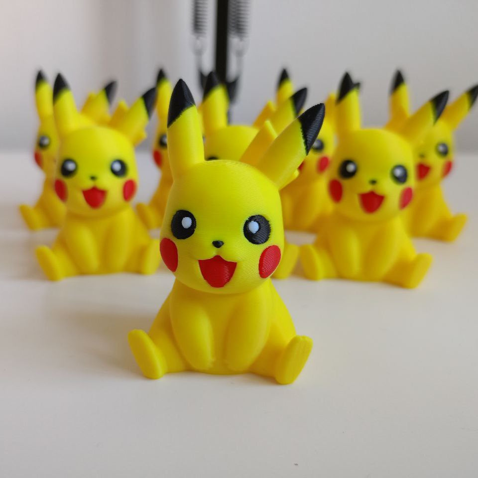 Pikachu - Figura 3D sentado XamoCrafts