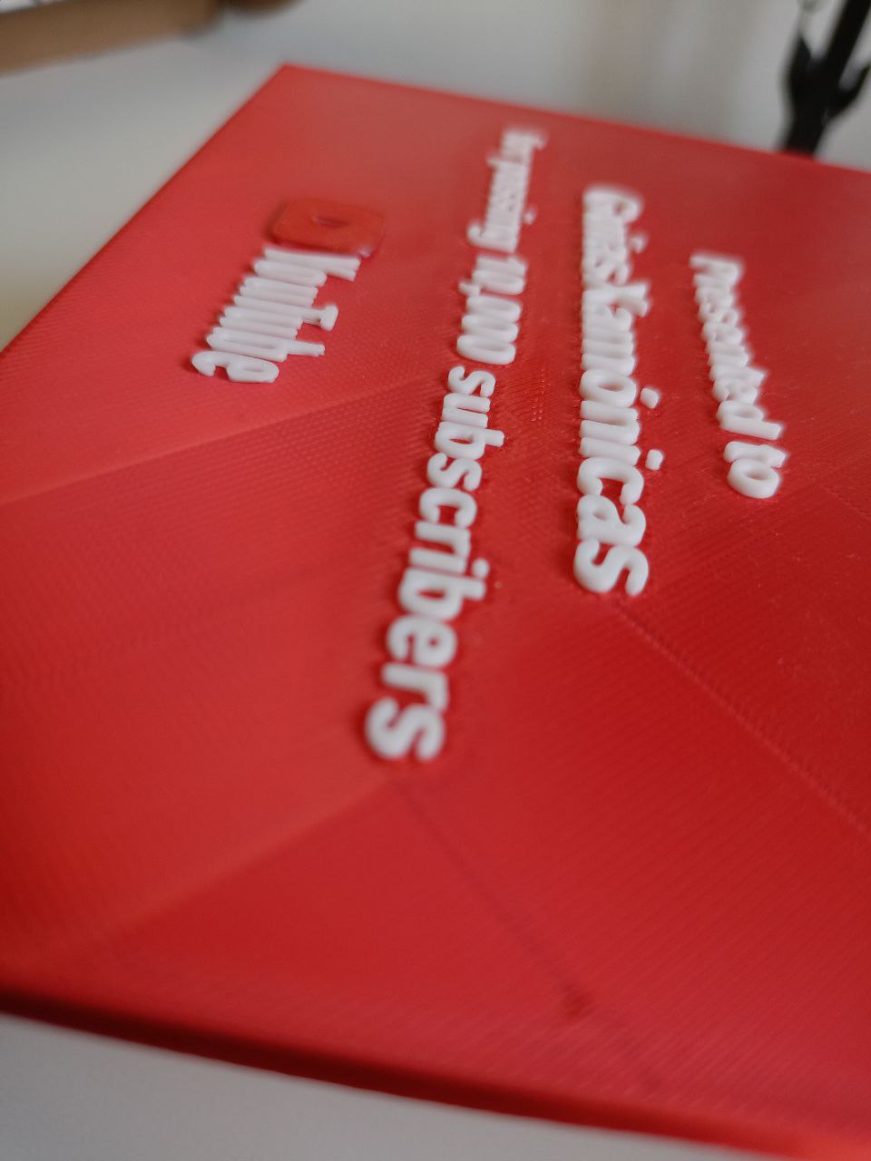Placa de Youtube personalizada - Nº de suscriptores XamoCrafts