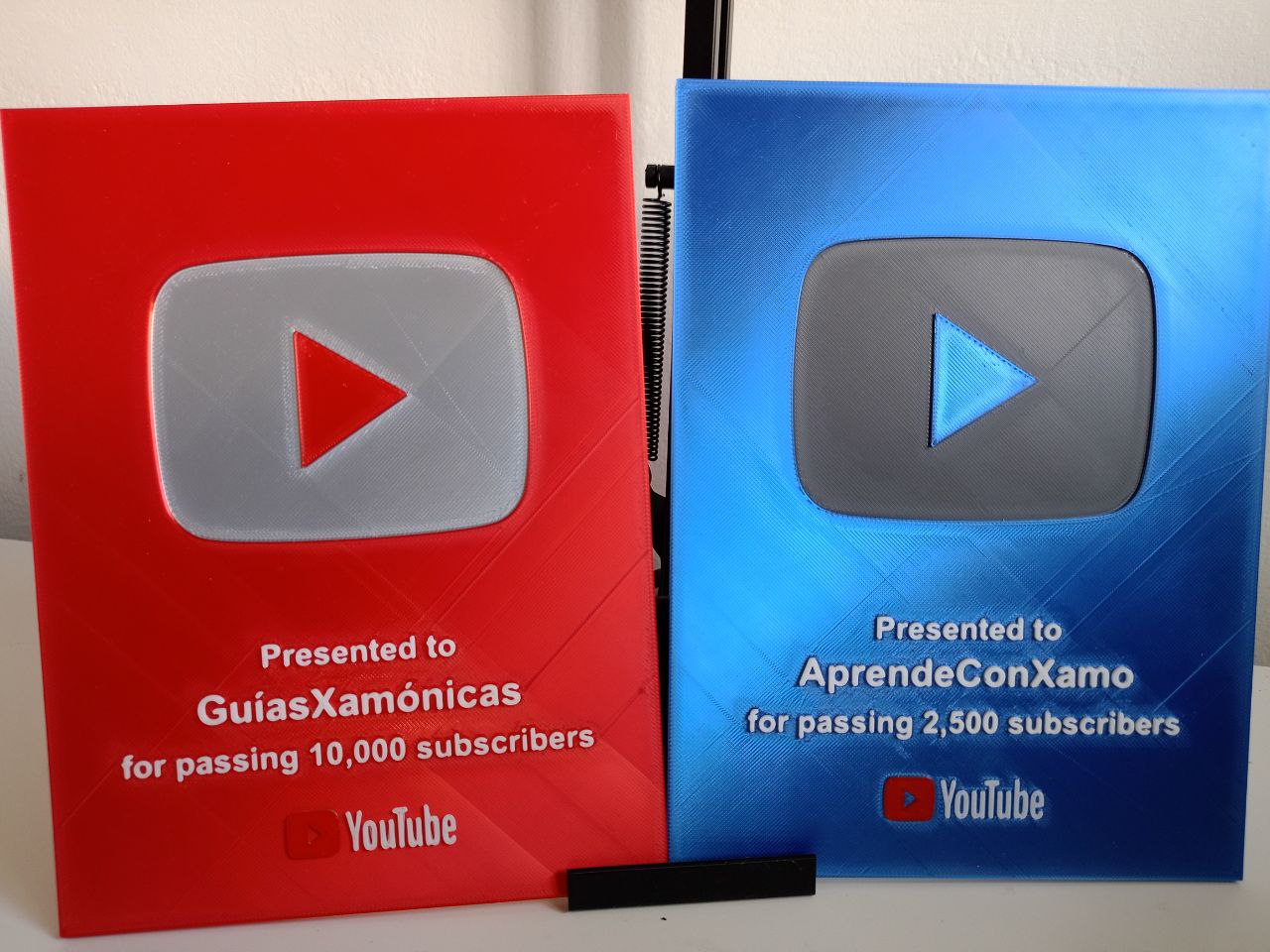 Placa de Youtube personalizada - Nº de suscriptores XamoCrafts
