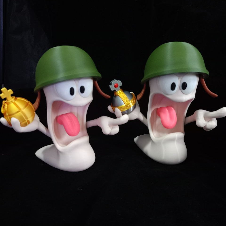 Gusano Granadero de Worms - Figura 3D XamoCrafts