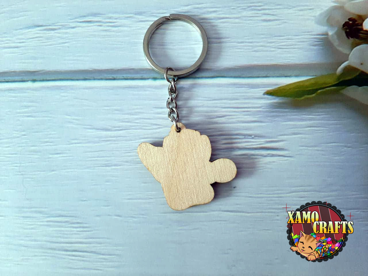 Llavero de madera de Crash Bandicoot Tienda-XamoCrafts
