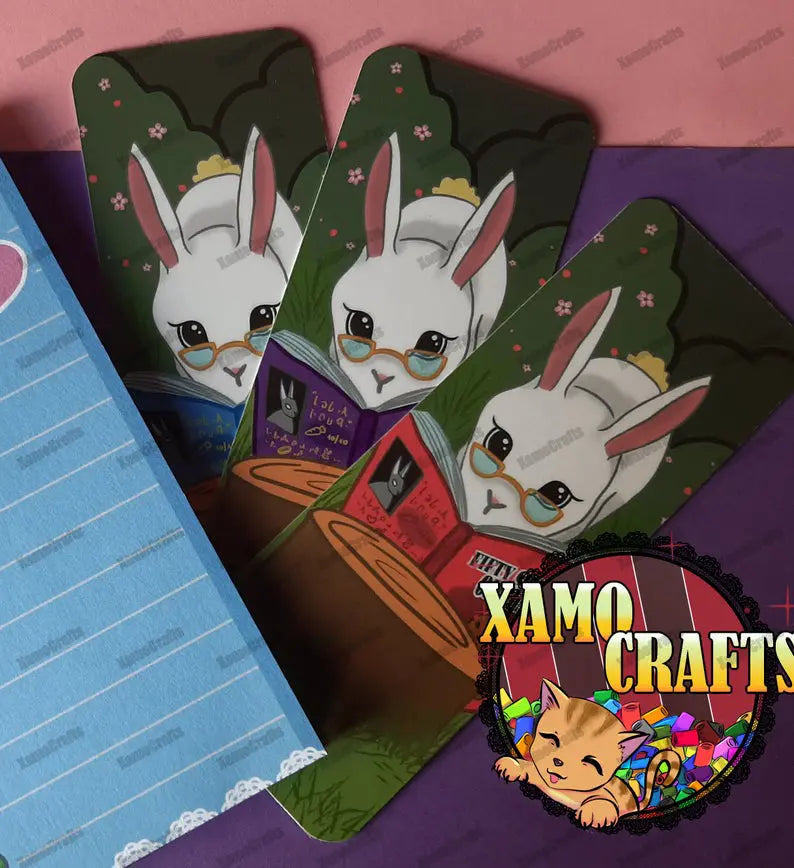 Marcapáginas "CONEJITO QUE AMA LEER" [3 VERSIONES] Tienda-XamoCrafts