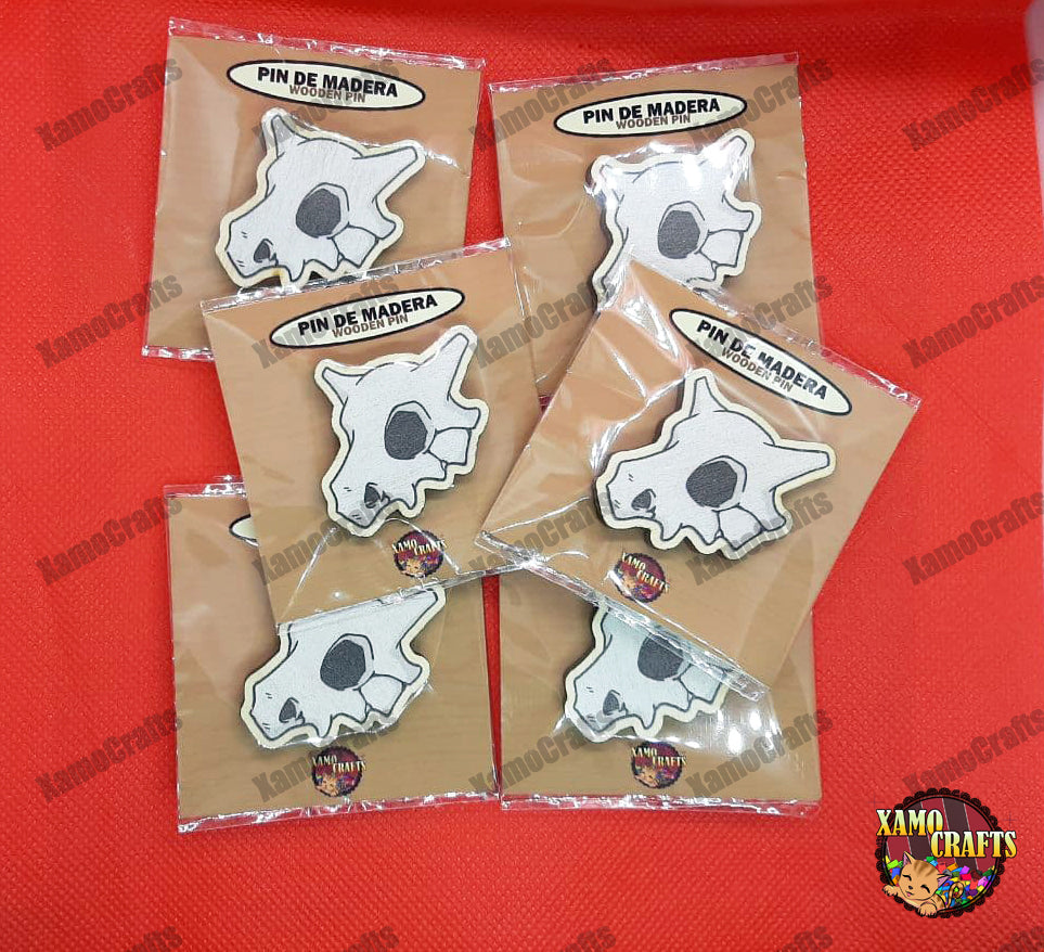 Pin de madera de Calavera de Cubone Tienda-XamoCrafts
