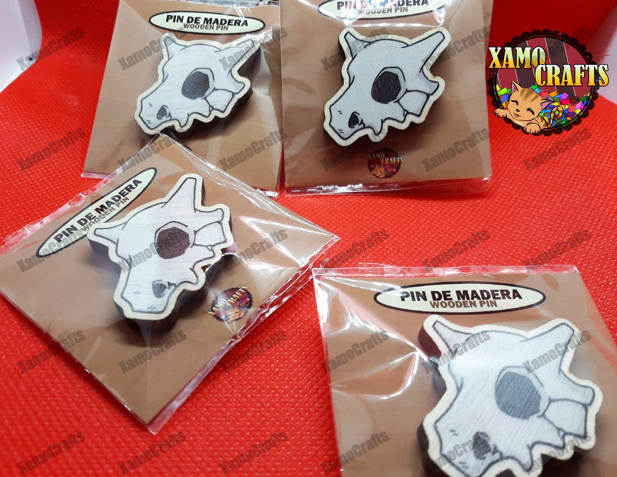 Pin de madera de Calavera de Cubone Tienda-XamoCrafts
