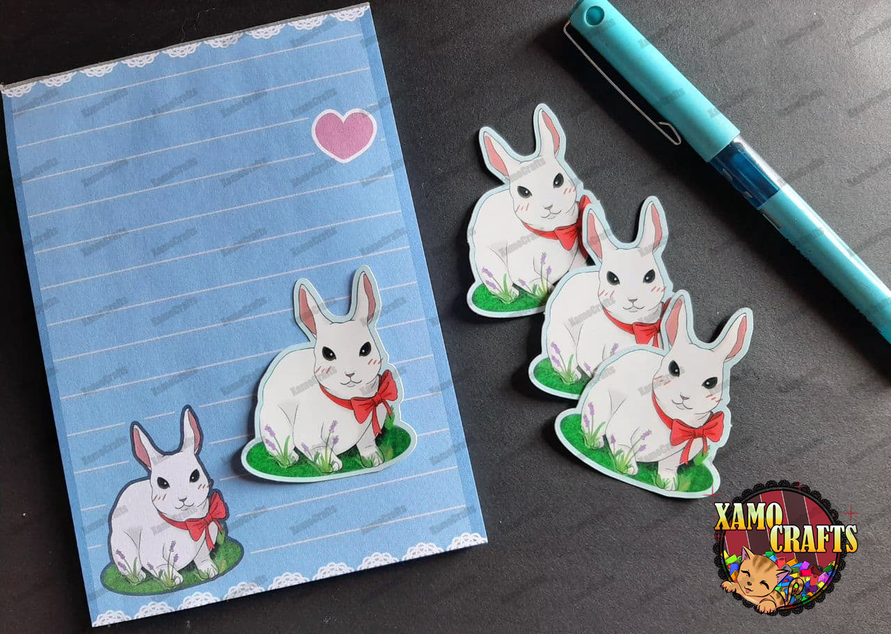 Pegatinas de Conejito Ruby (Stickers) Tienda-XamoCrafts