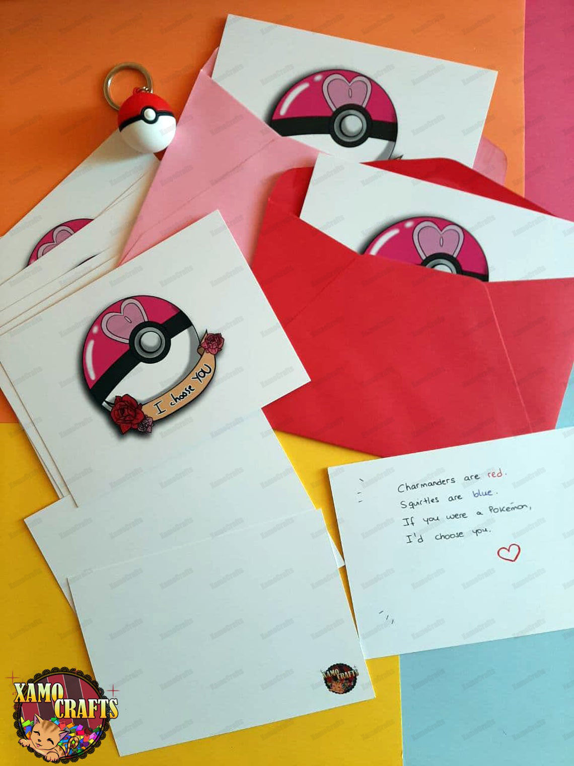 Tarjeta "I CHOOSE YOU" de POKÉMON (AmorBall) Tienda-XamoCrafts